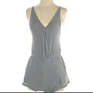 Pink victoria's secret grey cross romper